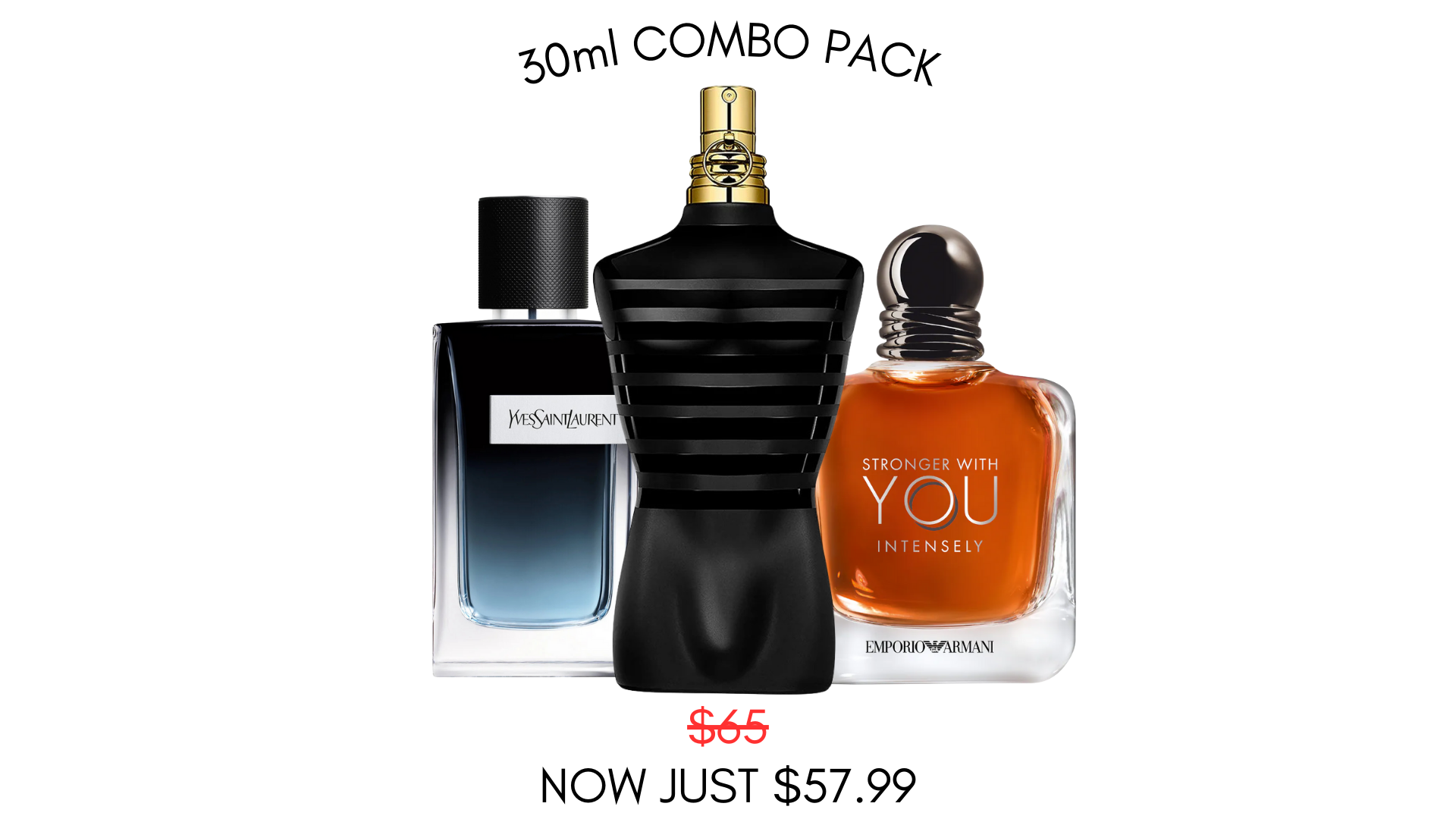 JPG Le Male Le Parfum, YSL Y EDP, and SWY Intensely EDP COMBO